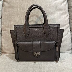 Henri Bendel Grey Leather Tote